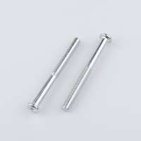 Flat head steel half threaded rod