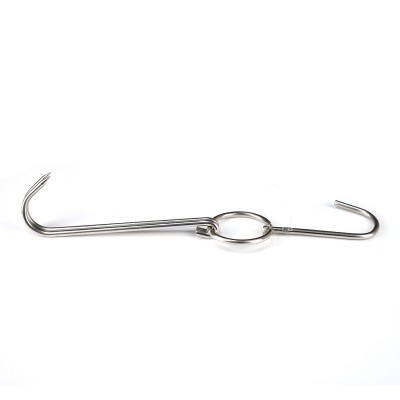 Customised Stainless Steel Hanger Hook with Round Ring Double Meat Hooks Roast Duck for Home Restaurant